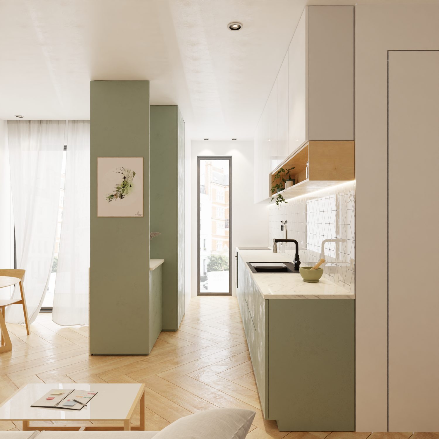 Dormitorio de un departamento